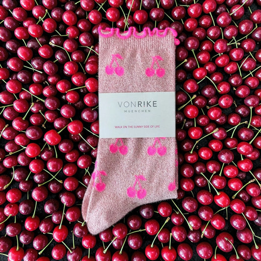 von Rike - Kirschen Glitzersocken