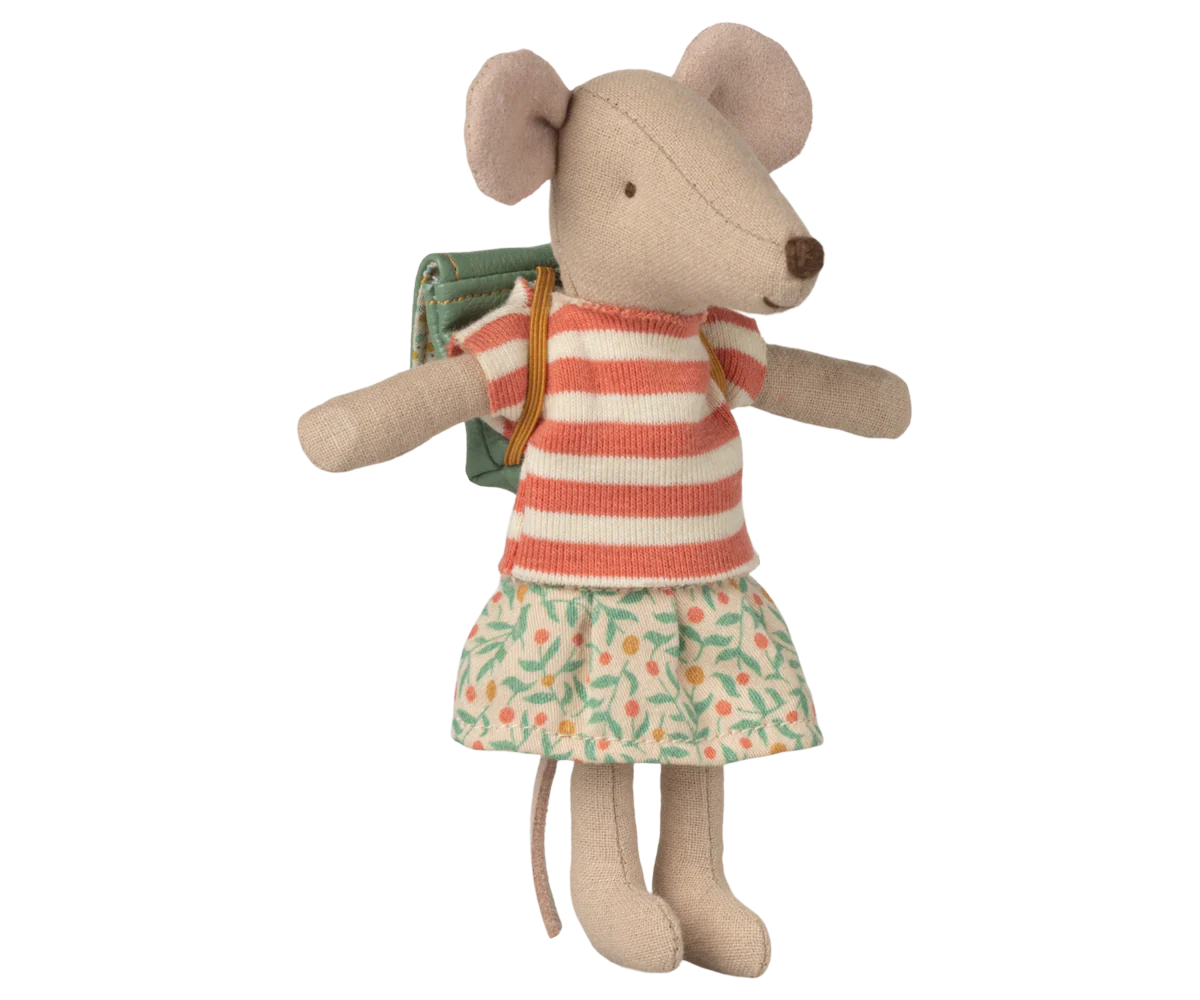 Maileg - große Schwester Maus Schulkind mit Rucksack