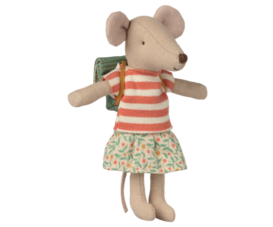 Maileg - große Schwester Maus Schulkind mit Rucksack