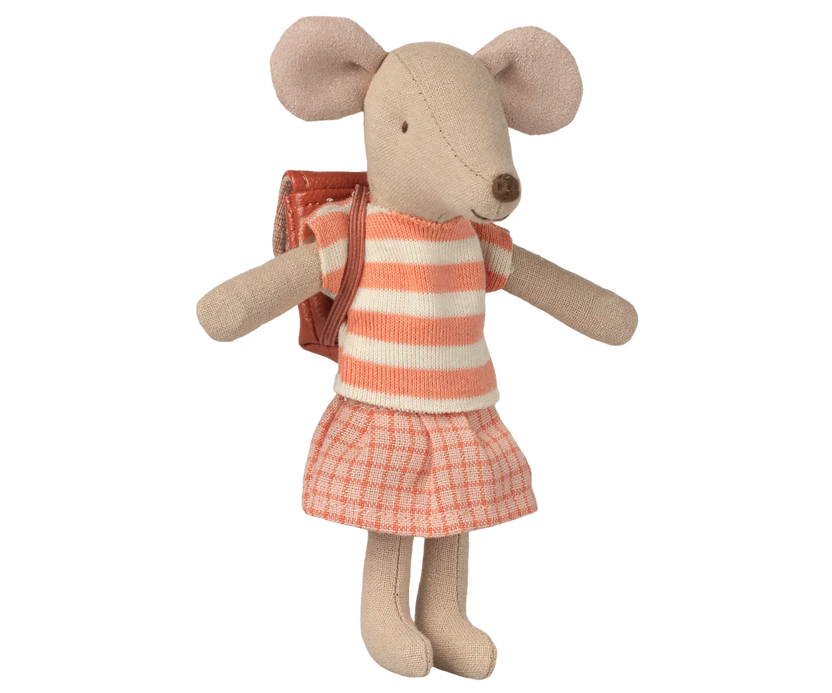 Maileg - große Schwester Maus Schulkindmaus mit Rucksack