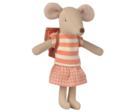 Maileg - große Schwester Maus Schulkindmaus mit Rucksack