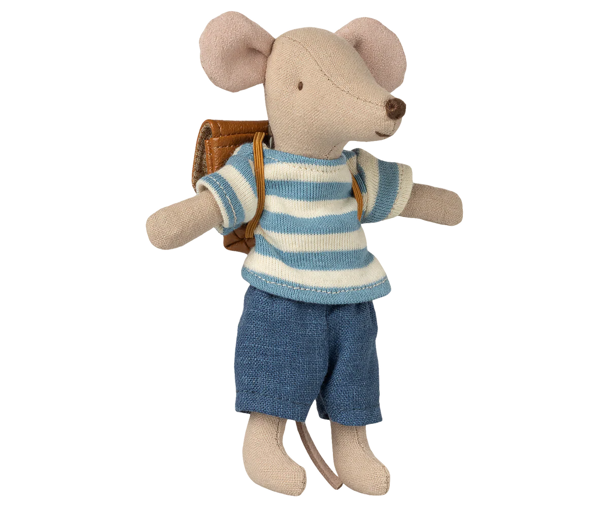 Maileg - großer Bruder Schulkind Maus mit Rucksack