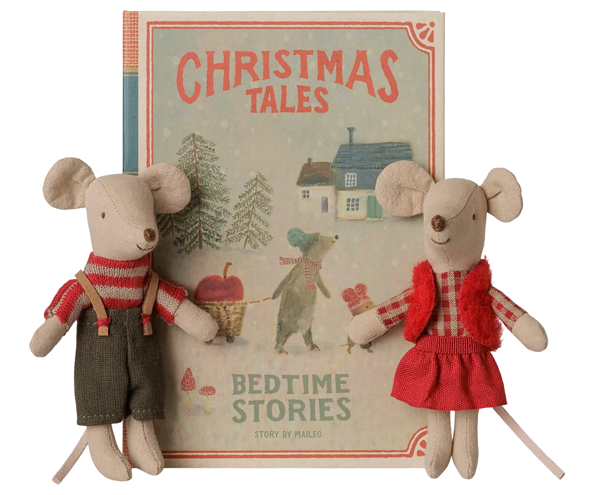 Maileg - Christmas Tales Zwillingspaar im Buch