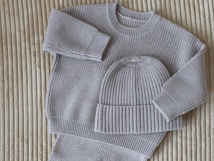Lille Toni - Pullover Paul aus 100 % Merinowolle in Sand Melange