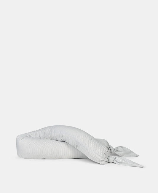 Dear April - Sky Bettschlange New Stripe in grau weiss gestreift 175cm