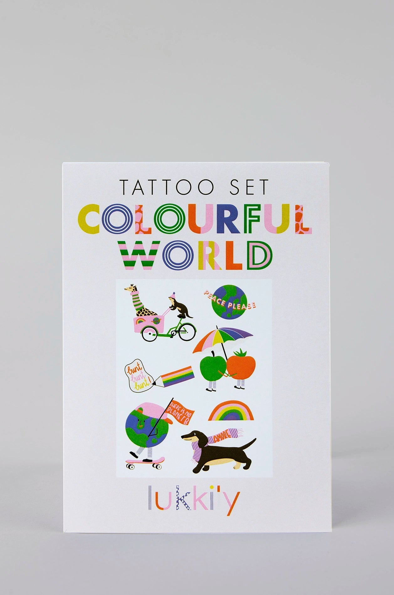 Lukkily - temporäre Tattoos Colorful World