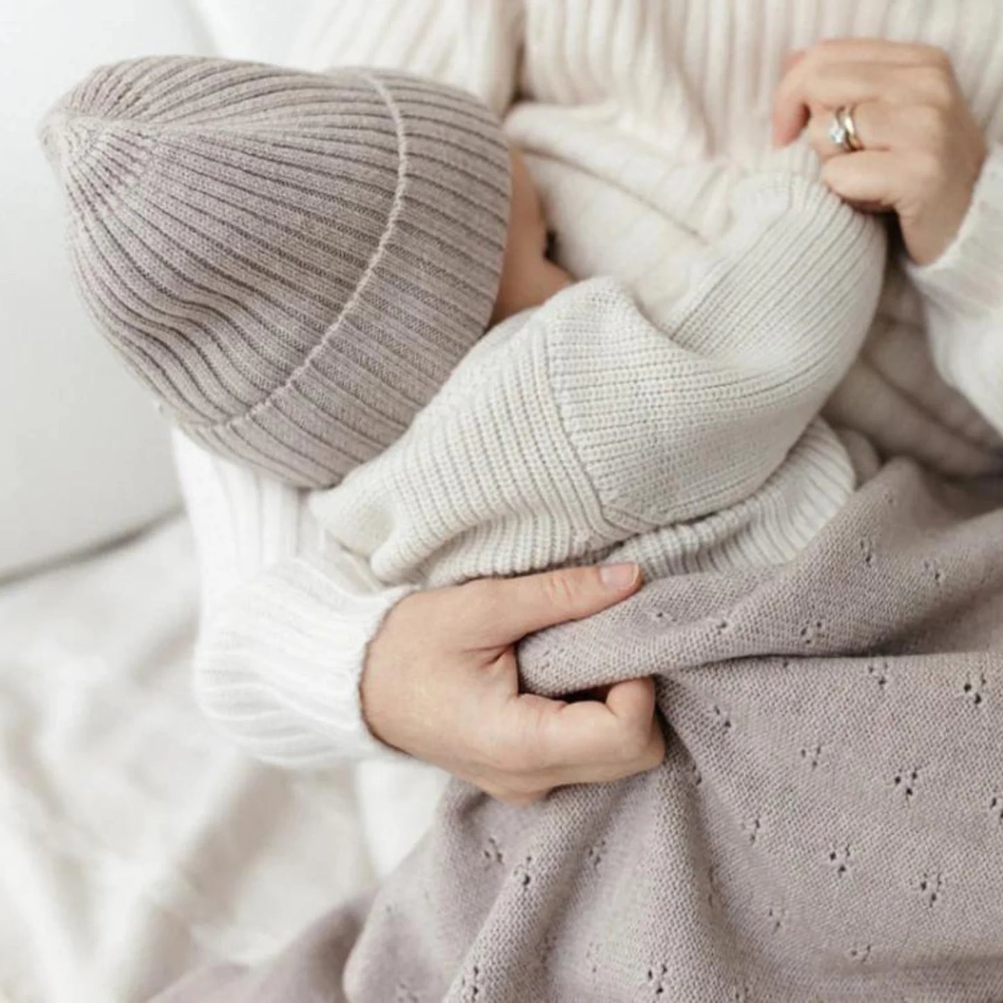 Lille Toni - Pullover Paul mitwachsend 100 % Merinowolle in Creme