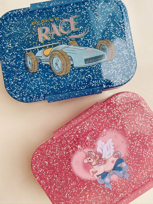 Konges Sløjd- Lunchbox GLITZERPINK Einhorn