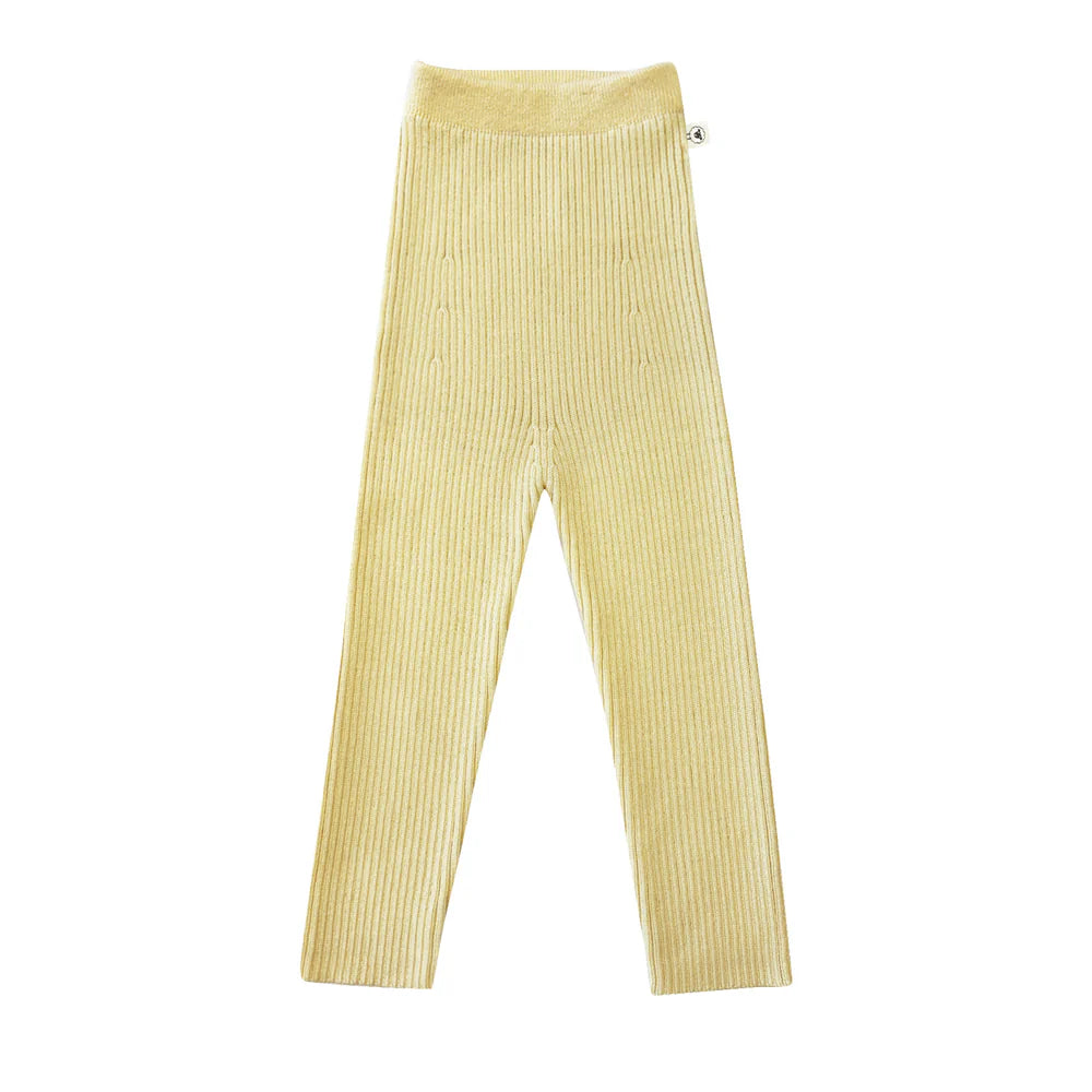 Lille Toni - Baby Leggings Fynn in Buttermilk  mitwachsend 100 % Merinowolle