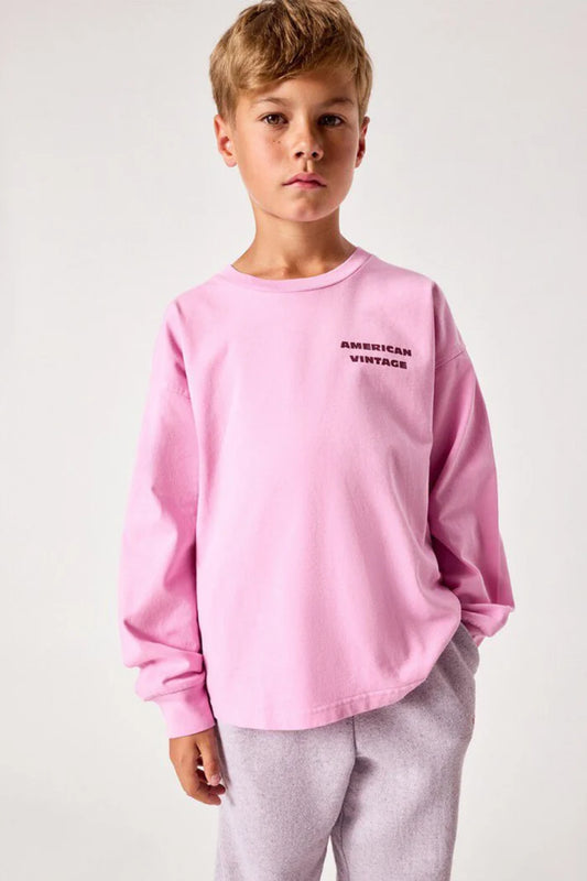 American Vintage - Longsleeve für Kids Fizvalley in Pink  Barbe a Pape Vintage