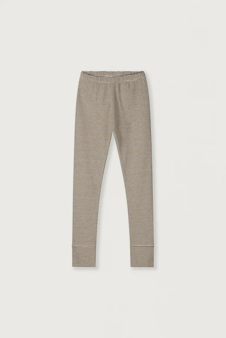 Gray Label  -  Leggings in Woody Cream gestreift aus 100 % Biobaumwolle