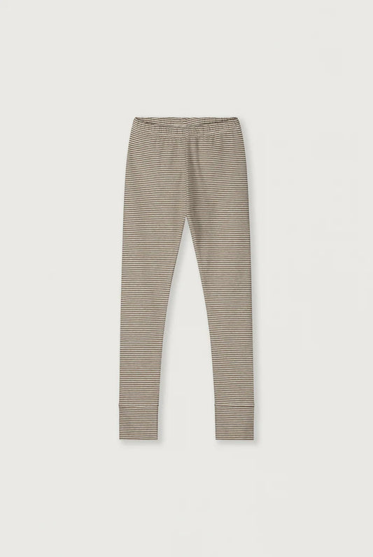 Gray Label  -  Leggings in Woody Cream gestreift aus 100 % Biobaumwolle