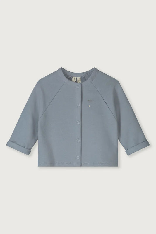 Gray Label - Ragian Babyjacke mit Druckknöpfen in Stone Grey ( taubenblau) SS26 mitwachsend