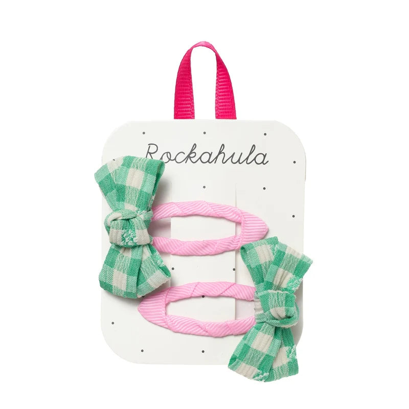 Rockahula - Haarspangen Set Gertie Gingham Twisty Bow Clips