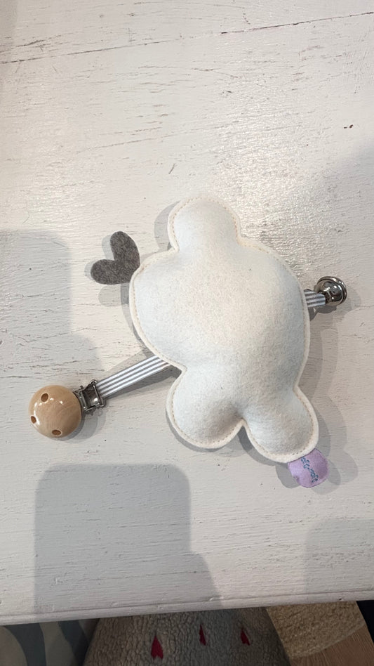 Djou Djou - Klingelchen Wolke in cremeweiss Kinderwagenanhänger