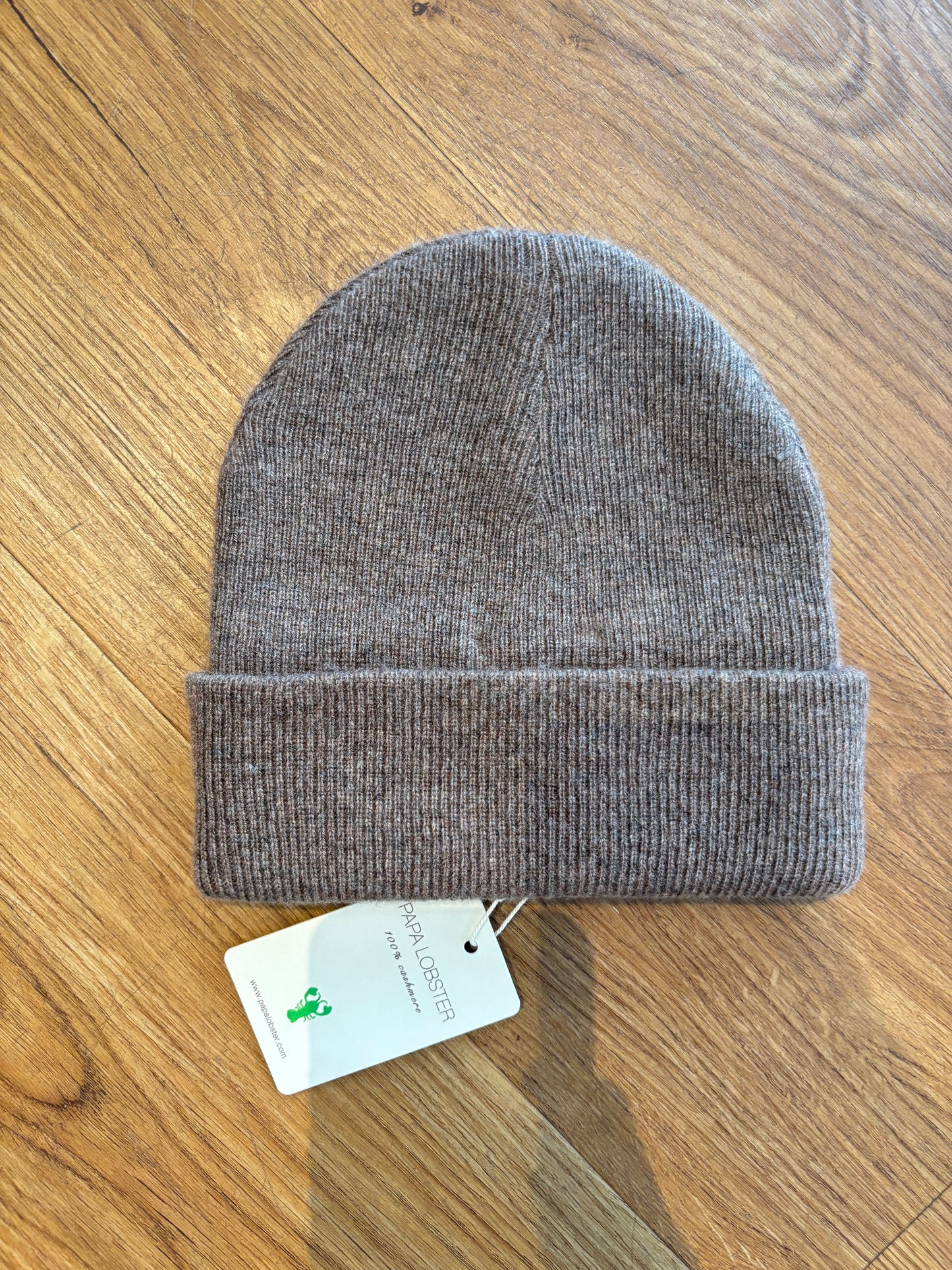 Papalobster - Karli Beanie aus 100 % Kaschmir in Schoko Melange mitwachsend