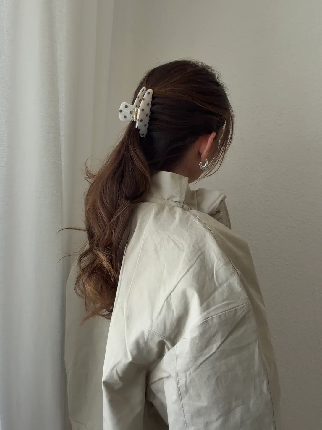 Jona the Label - Line Clip Haarspange in Polka brown