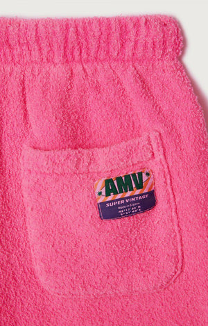 American Vintage - Shorts Bobbypark in Neonpink aus Frottee
