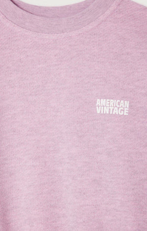 American Vintage - Kindersweatshirt Doven In Satin ( rosa meliert )