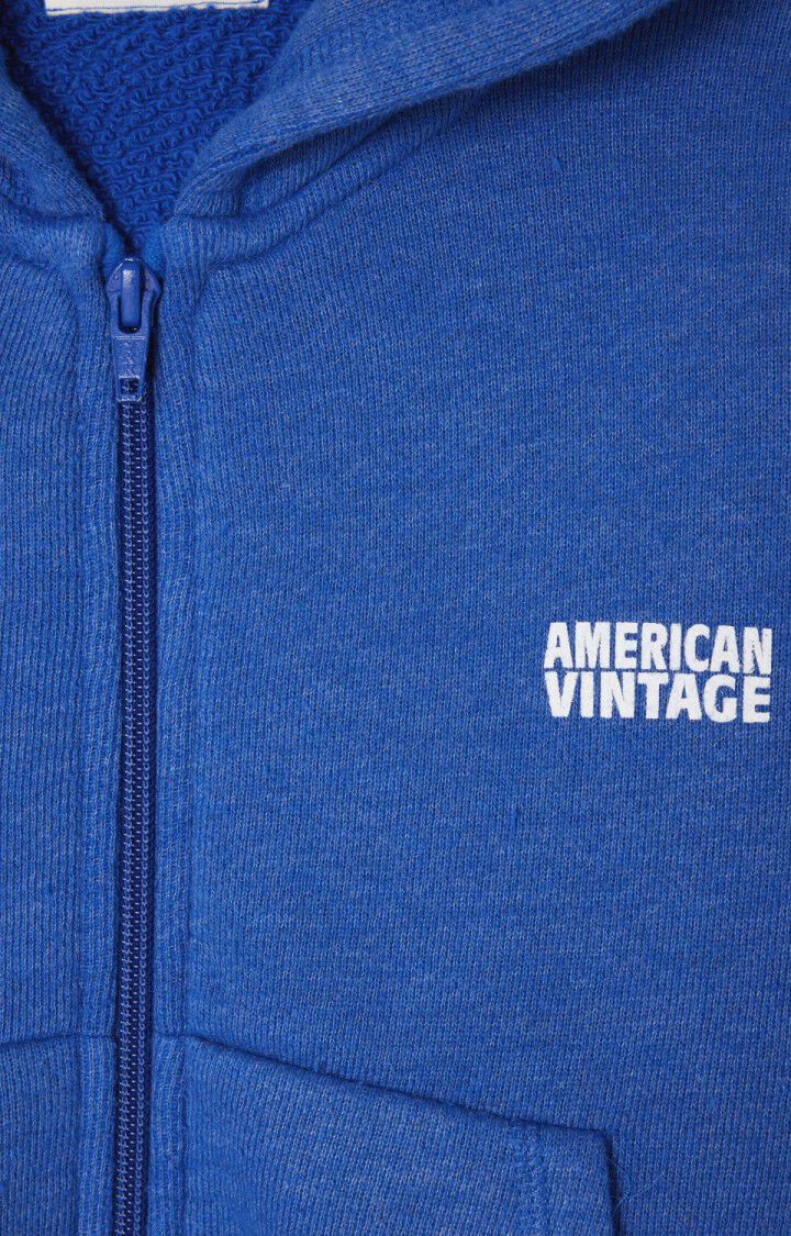 American Vintage - Zipper inkl Kapuze Doven aus Biobaumwolle Carbon dunkelgrau