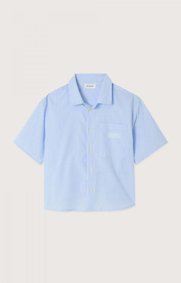 American Vintage - Kinderhemd Eluarbird in Hellblau weiss gestreift