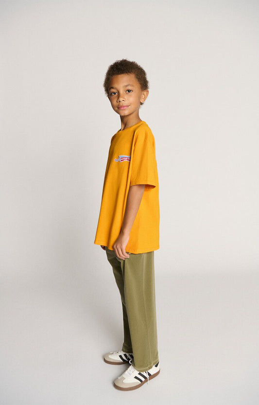 American Vintage - Shirt in Vintage in Sonnengelb  mit Druck Vizvalley