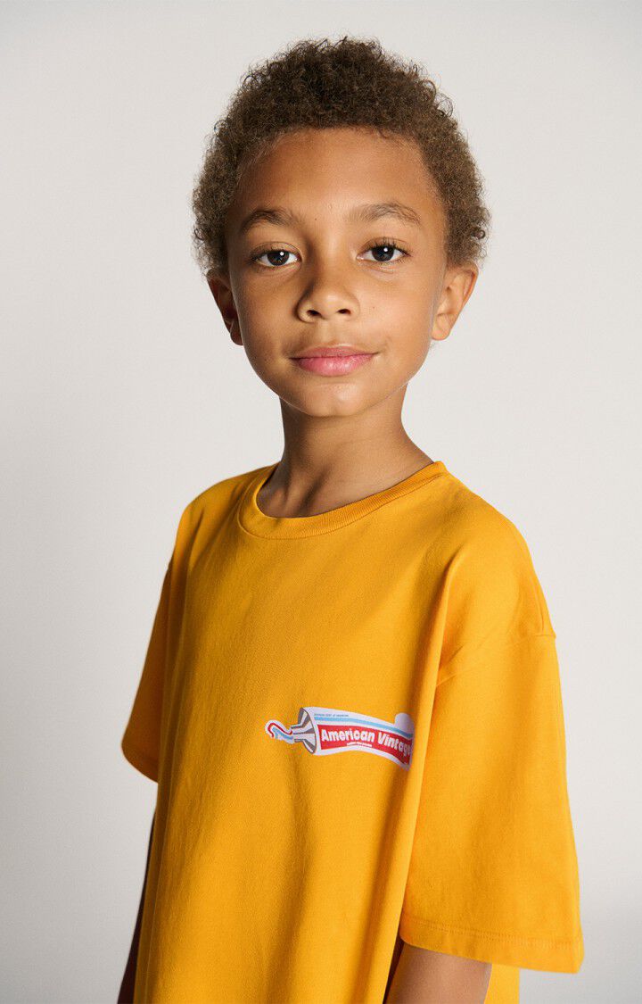 American Vintage - Shirt in Vintage in Sonnengelb  mit Druck Vizvalley