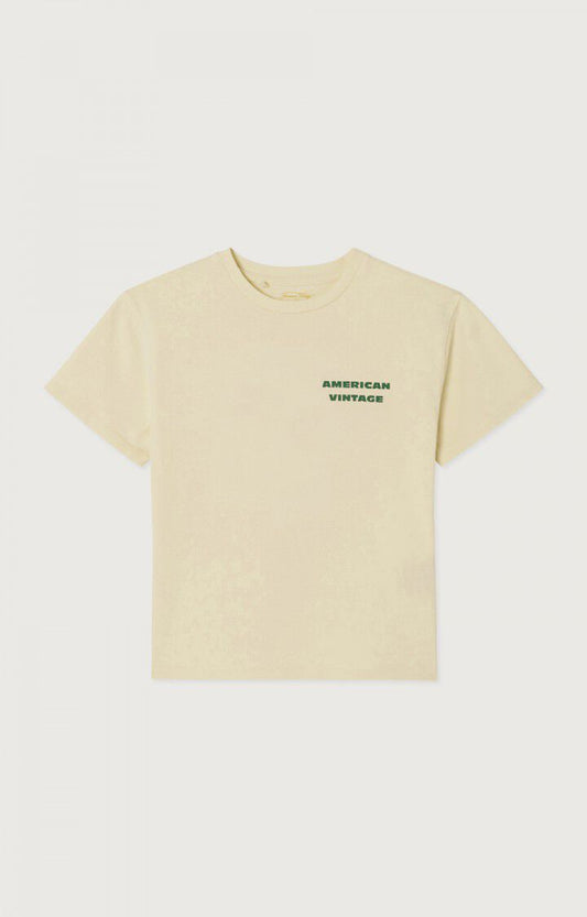 American Vintage - Kinder Kurzarm T-Shirt in Vizvalley in Buttermilk