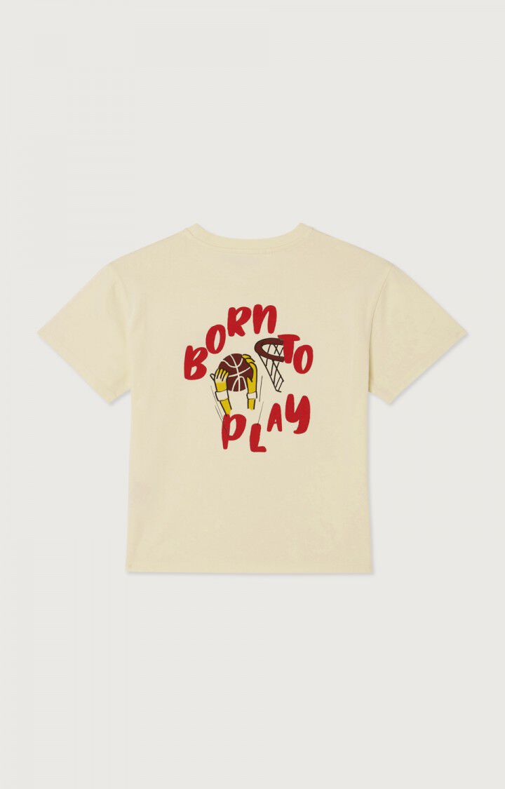 American Vintage - Kinder Kurzarm T-Shirt in Vizvalley in Buttermilk