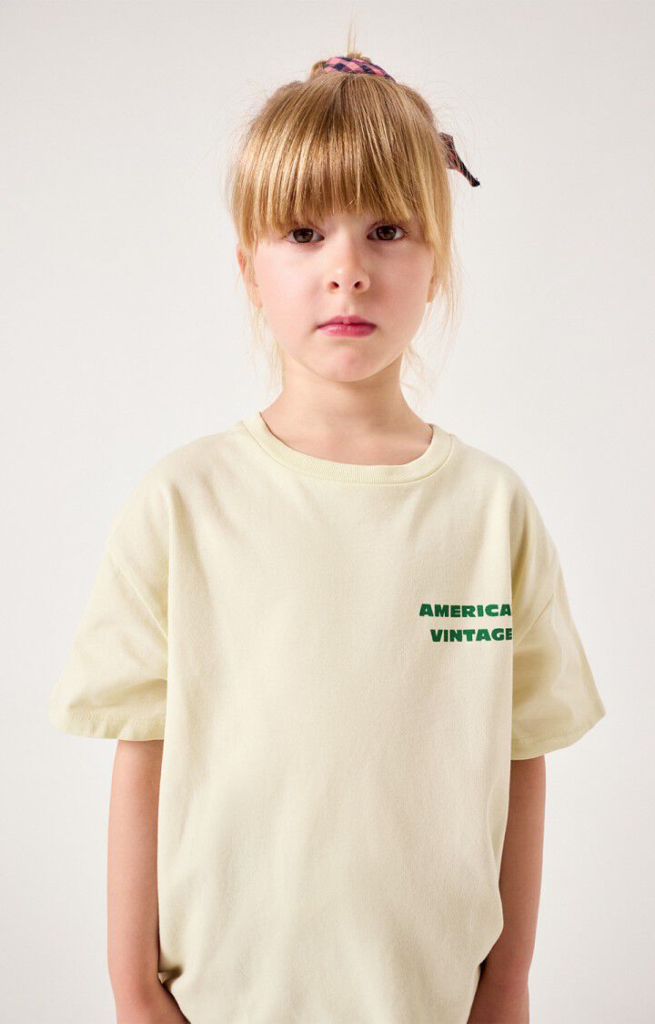 American Vintage - Kinder Kurzarm T-Shirt in Vizvalley in Buttermilk