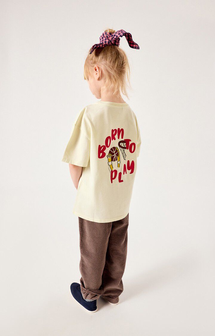 American Vintage - Kinder Kurzarm T-Shirt in Vizvalley in Buttermilk