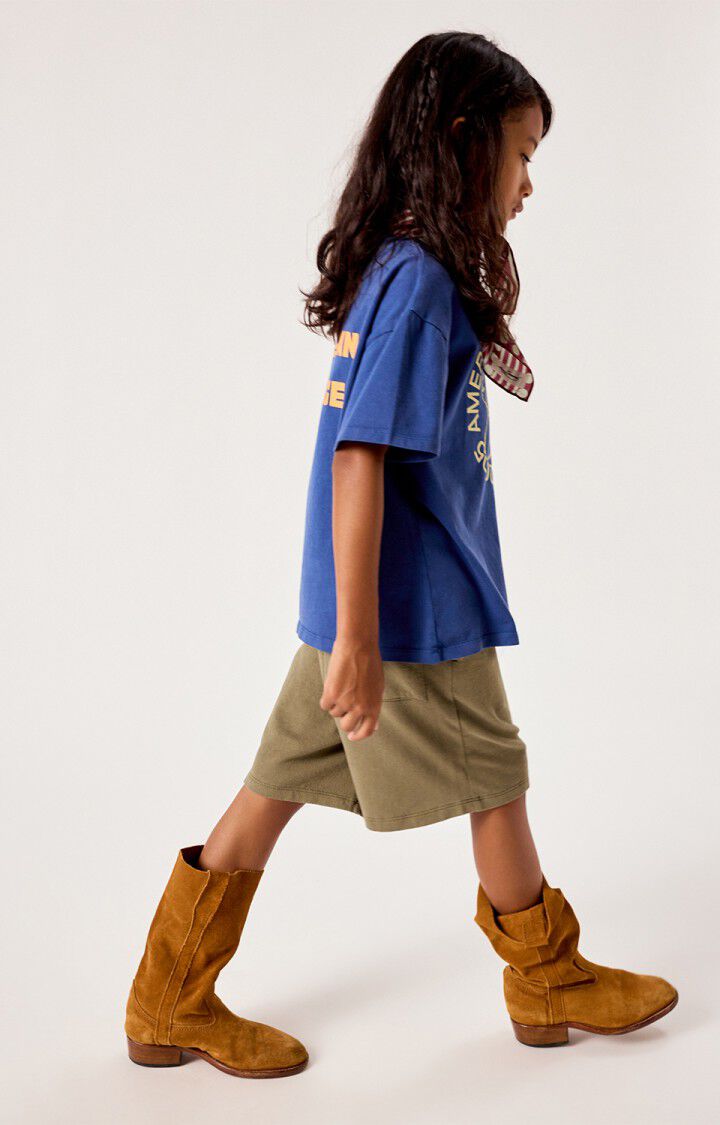American Vintage - kurzes Kinder T-Shirt Vizvalley in Blau mit Print