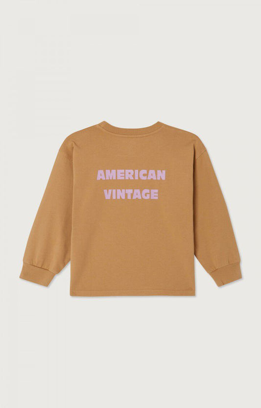 American Vintage - Longsleeve für Kids Fizvalley in Peanut Butter Beige