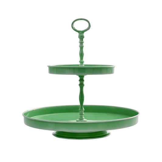 Rice - Metall Etagere in Grün