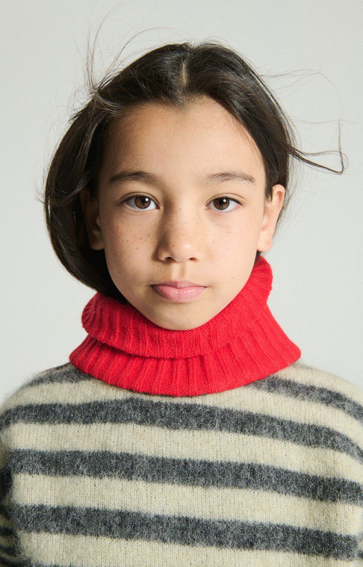 American Vintage - Strickpullover Vitow in grau Creme gestreift