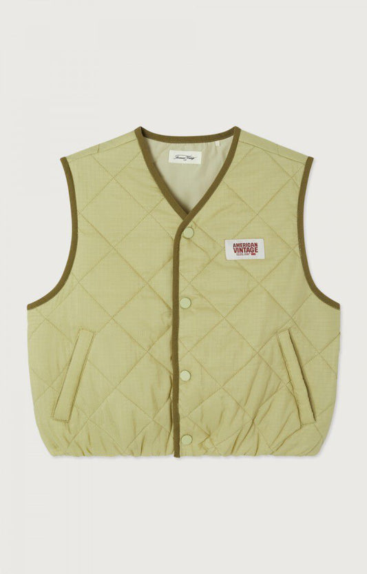 American Vintage - Kinder Puffy Weste Yupibam in Farbe Reptilgün
