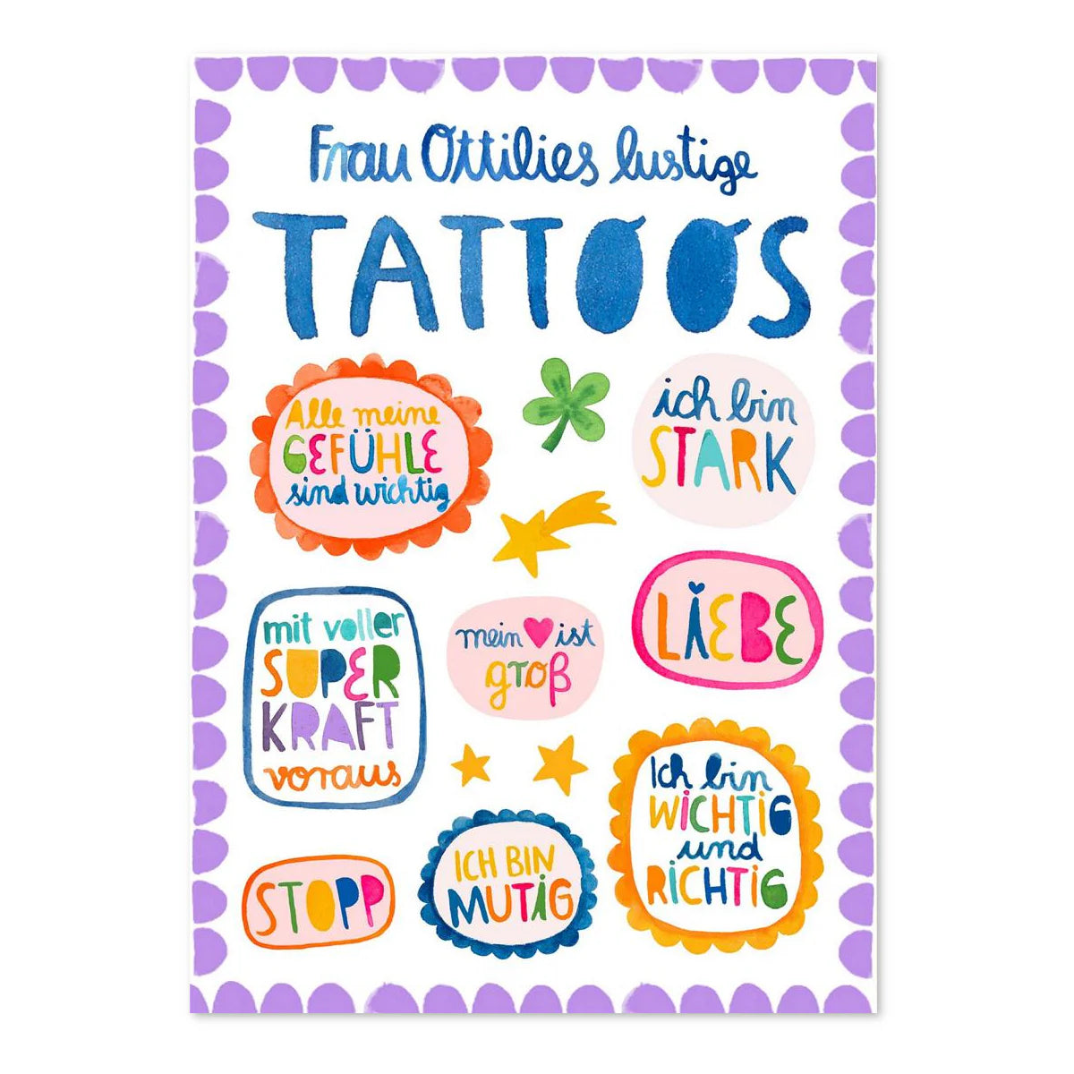 Frau Ottilie - lustige Kinder Affirmation Tattoos