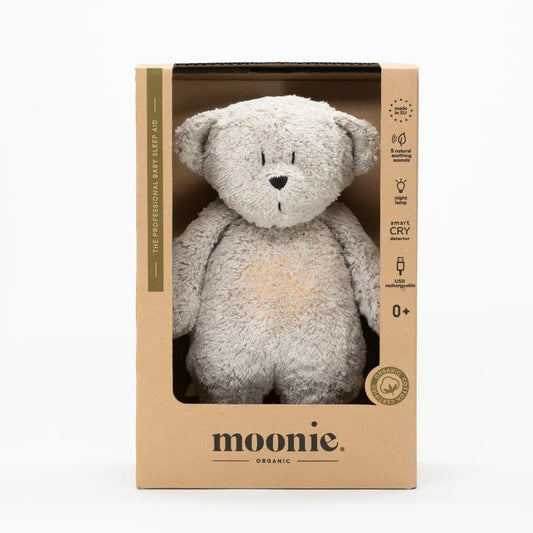 Moonie 2.0 Organic Nachtlicht Einschlafhilfe & Kuscheltier in Grey NEW IN