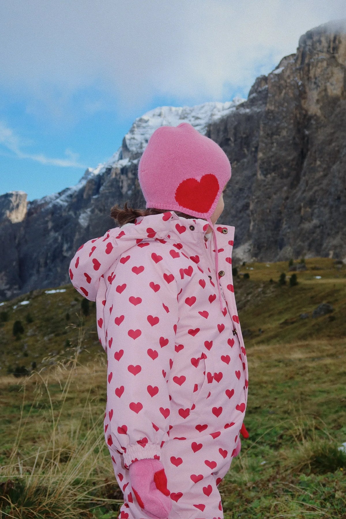 Konges Slojd - Colette Baby Mütze in Pink mit Rot