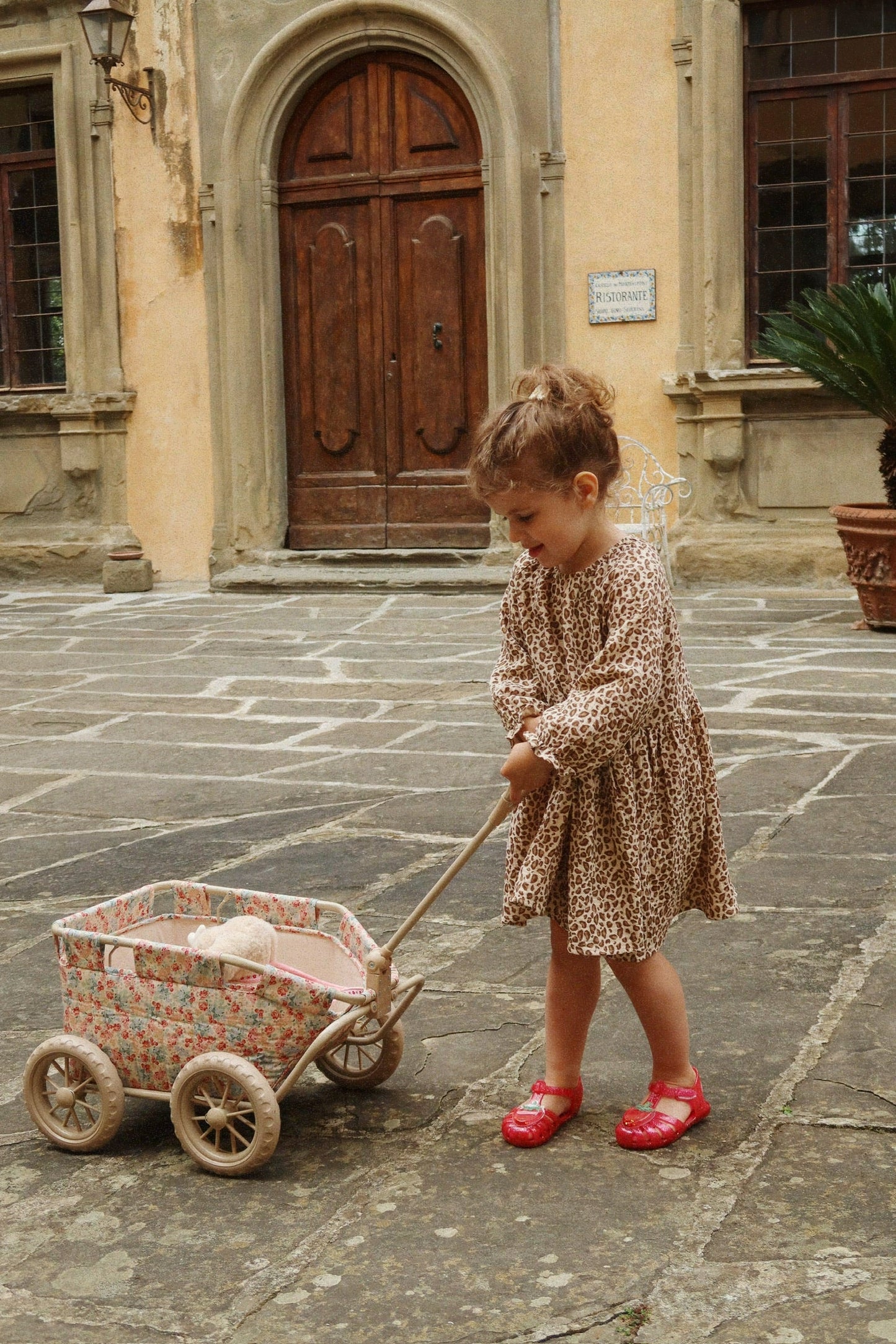 Konges - Coco Leo Kleid ais 100 % Biobaumwolle mit Kirsche