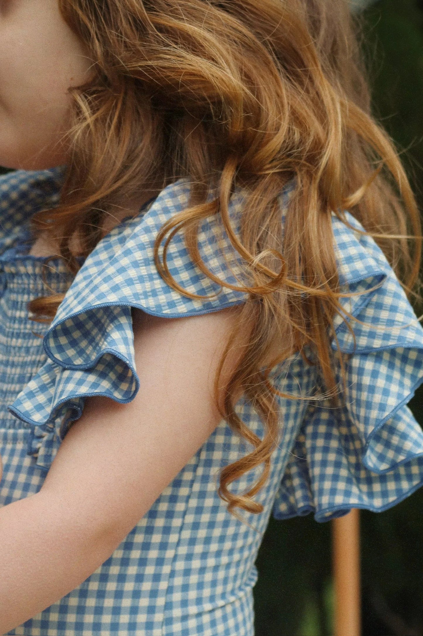 Konges Slojd -Fresia Badeanzug in vichy karo blau