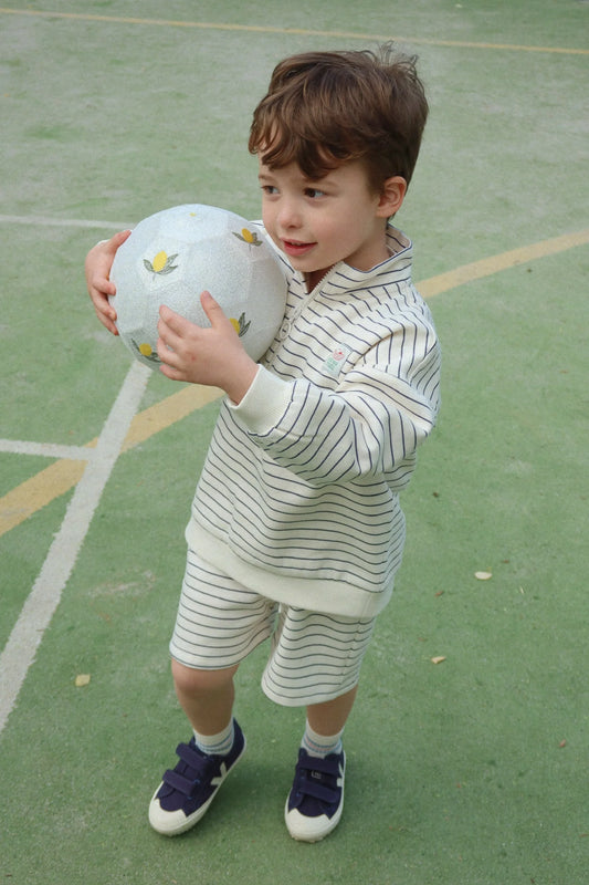 Konges Sløjd - Lou Sweatshirt in gestreift mit Stehkragen 100 % Biobaumwolle