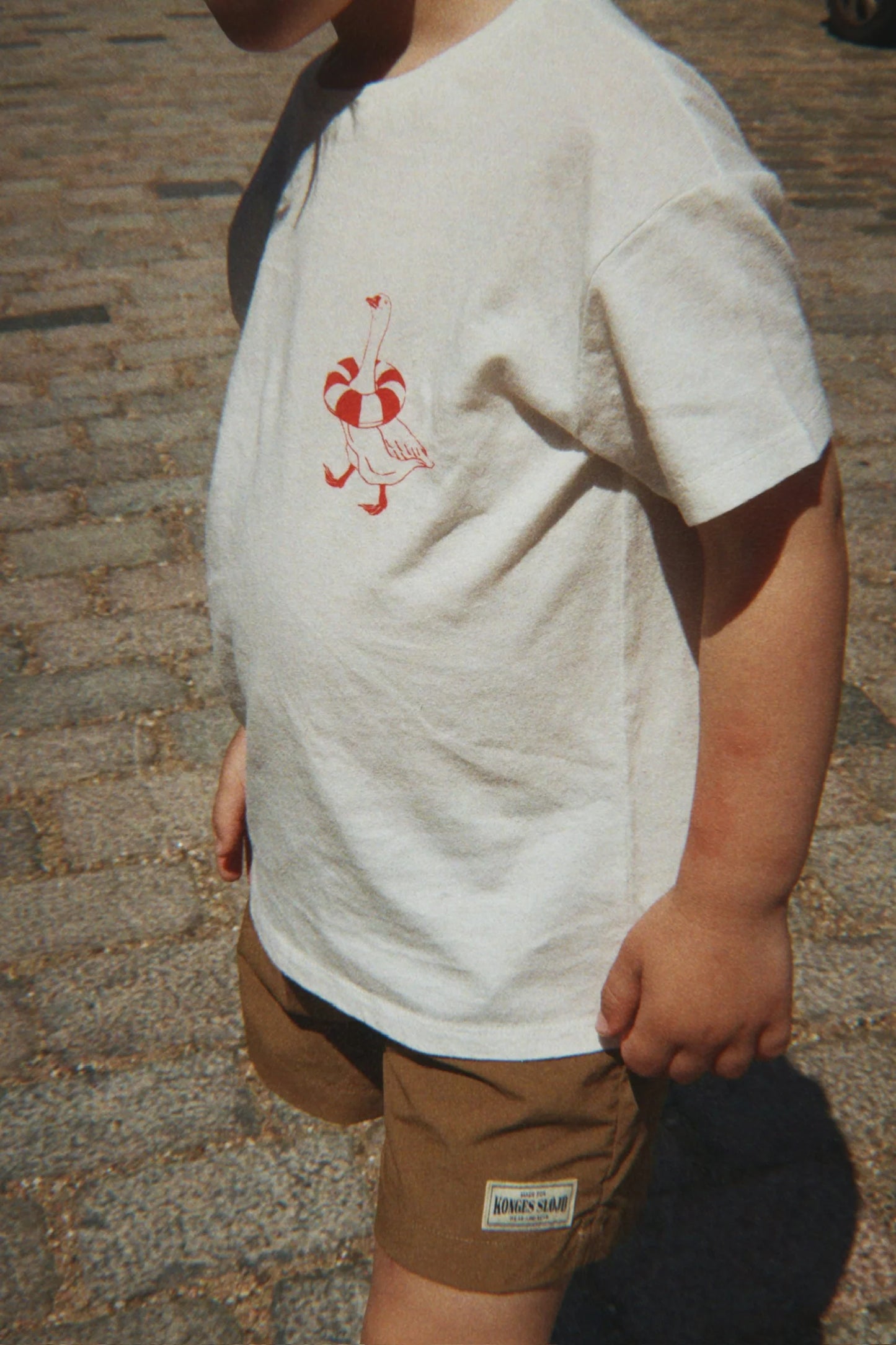 Konges Slojd - ERA MINI&ME Kinder & Mum Shirt in weiss mit roten Print