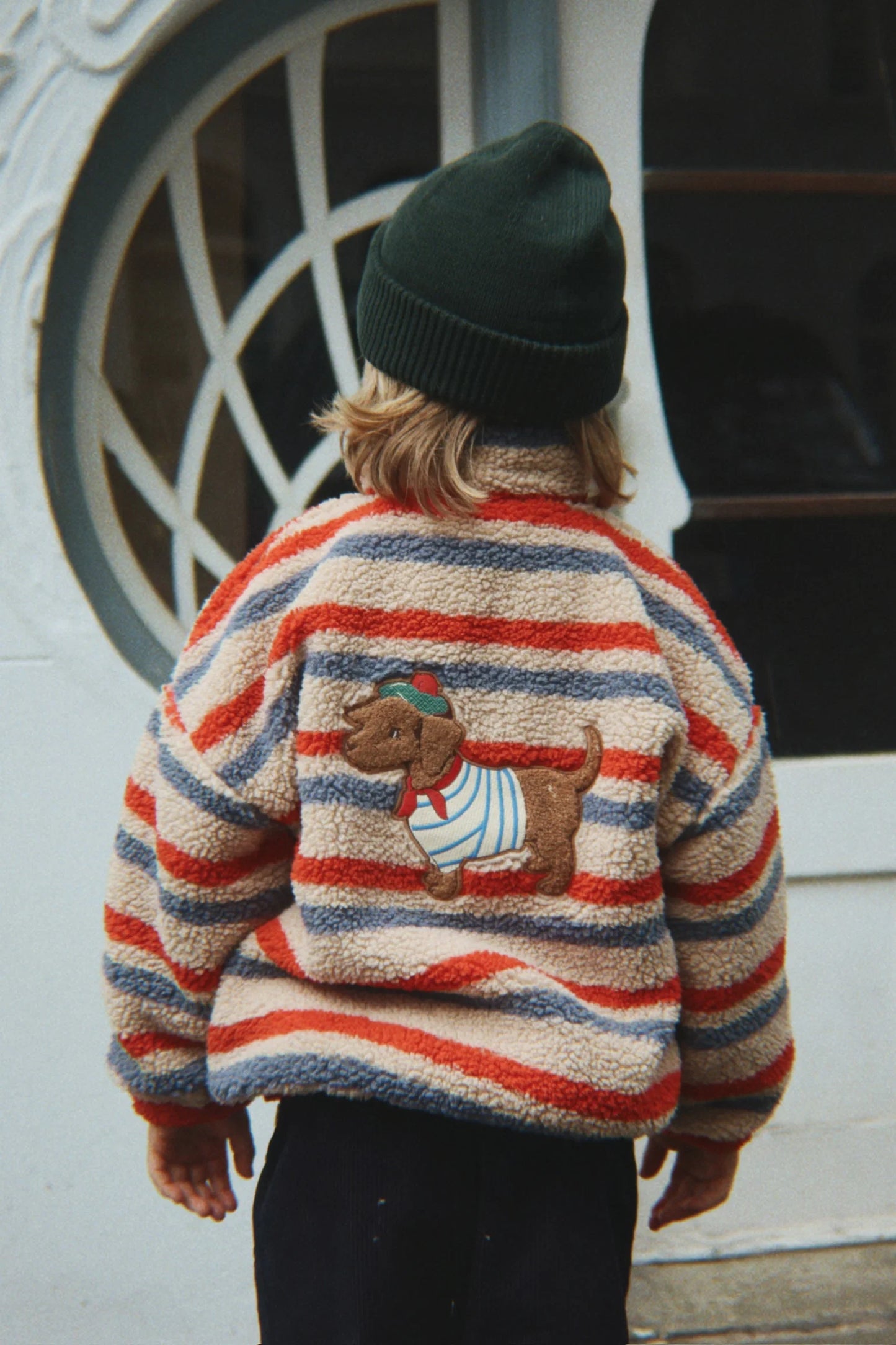 Konges Slojd -  Jody Teddy Kinderjacke gestreift mit Dacke