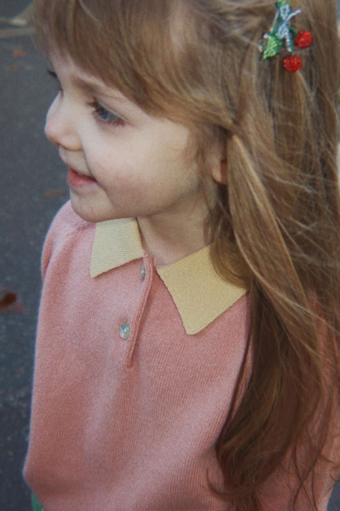 Konges Slojd - Basi Polo Kinder Strickpullover  in Rosa