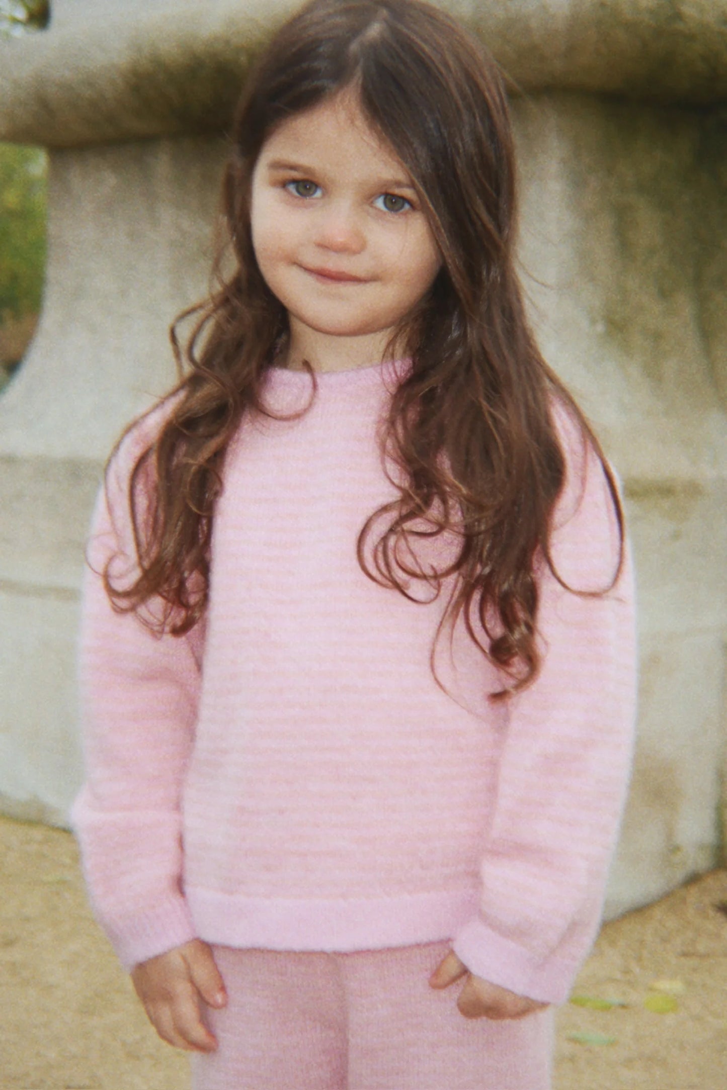 Konges Slojd - Berle Kinder Strick Pullover in Rosa / Flieder aus Wolle
