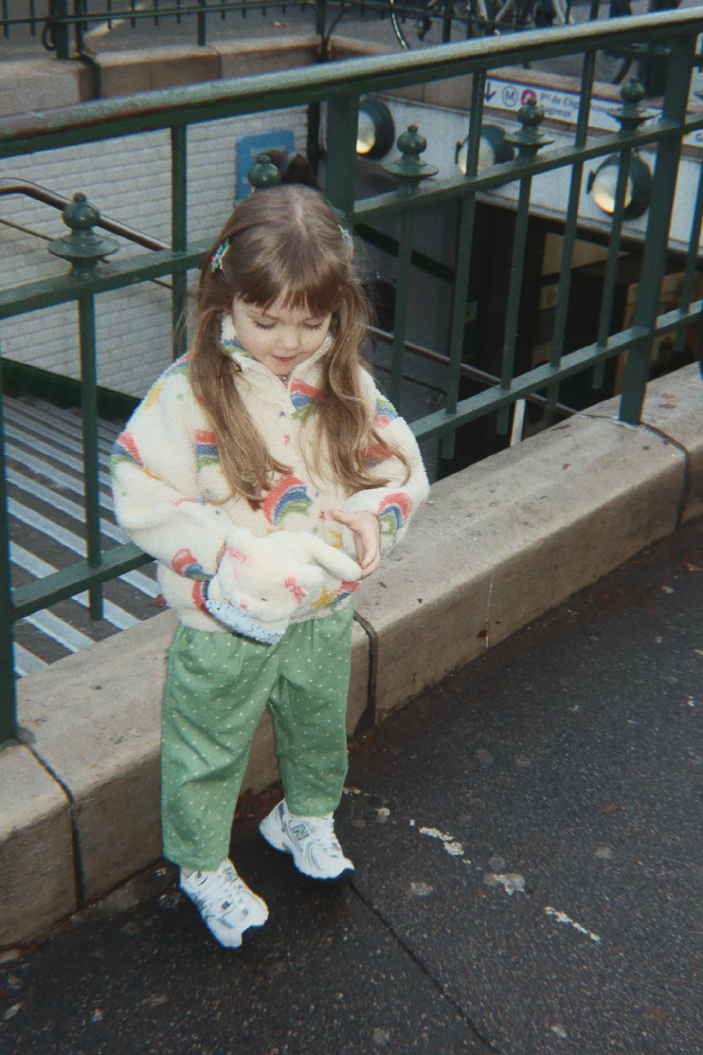 Konges Slojd - Jody Teddy Zip Pullover / Jacke in Bunt Rainbow