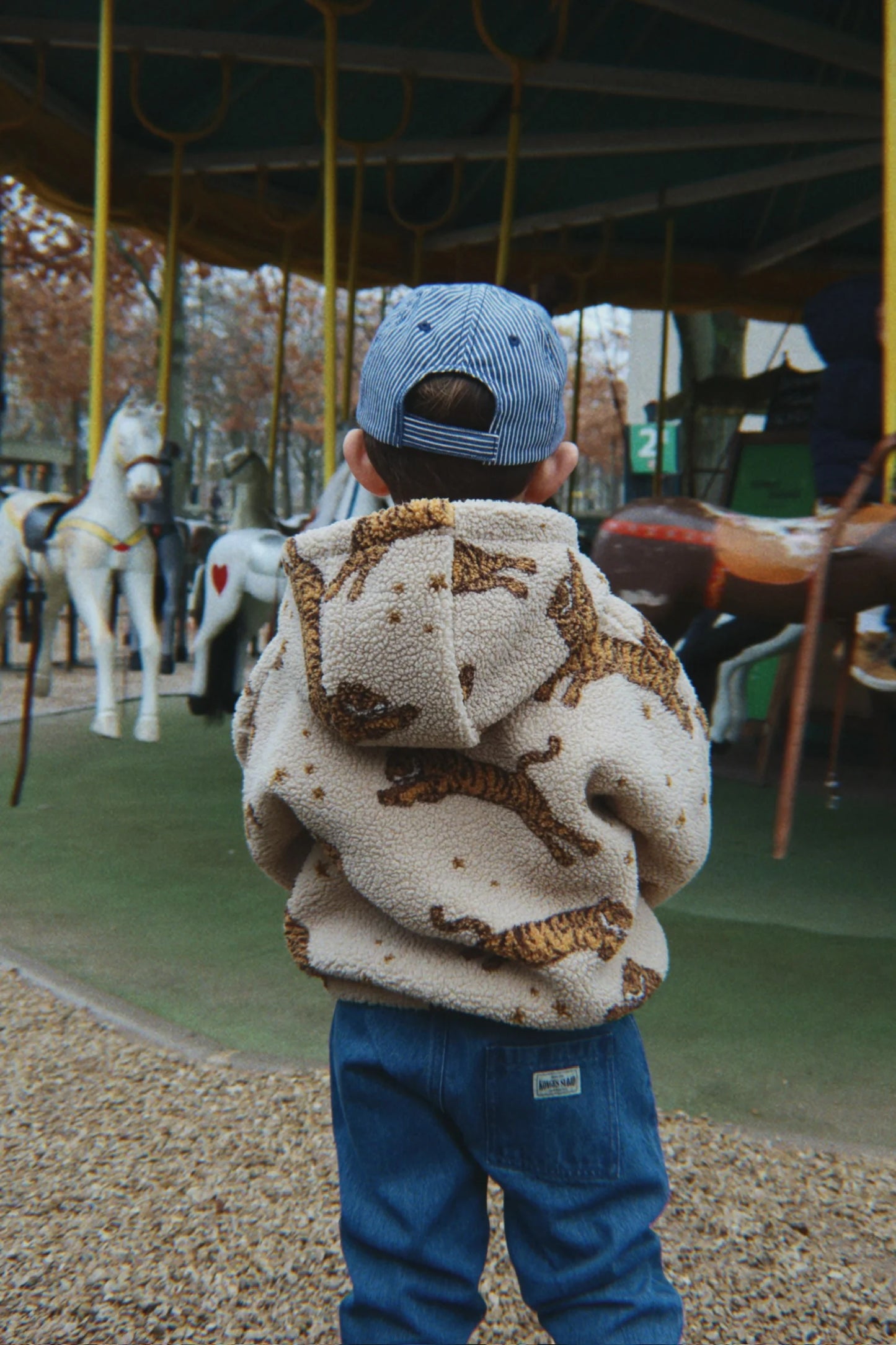 Konges Slojd -  Jody Teddy Kinder Jacke mit Tigern mit Kapuze