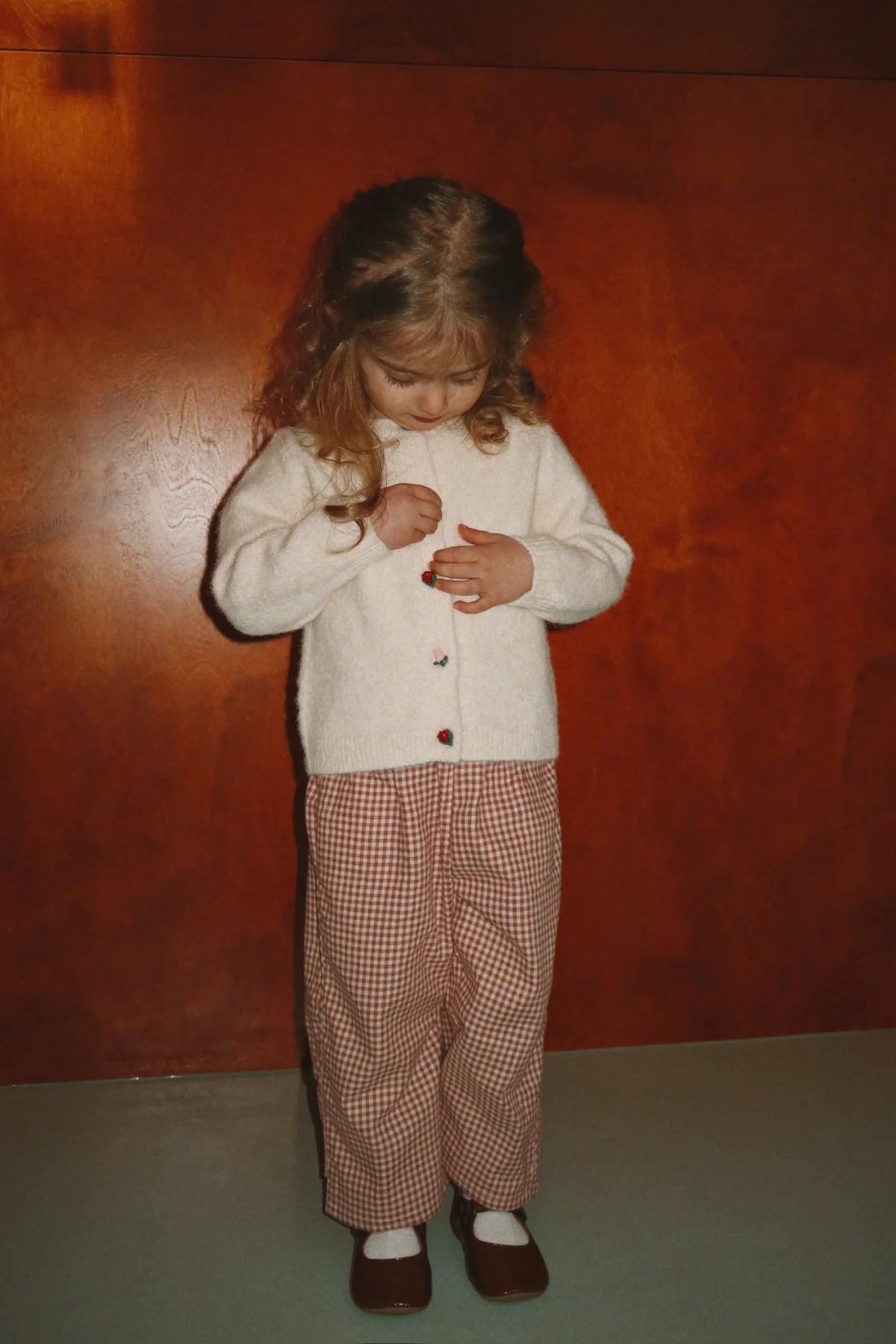 Konges Slojd - Fleuri Kinder Strickjacke in Cream