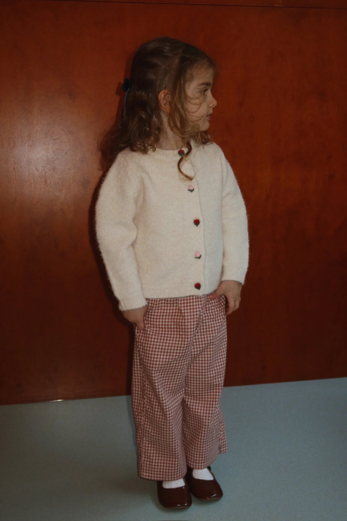 Konges Slojd - Fleuri Kinder Strickjacke in Cream